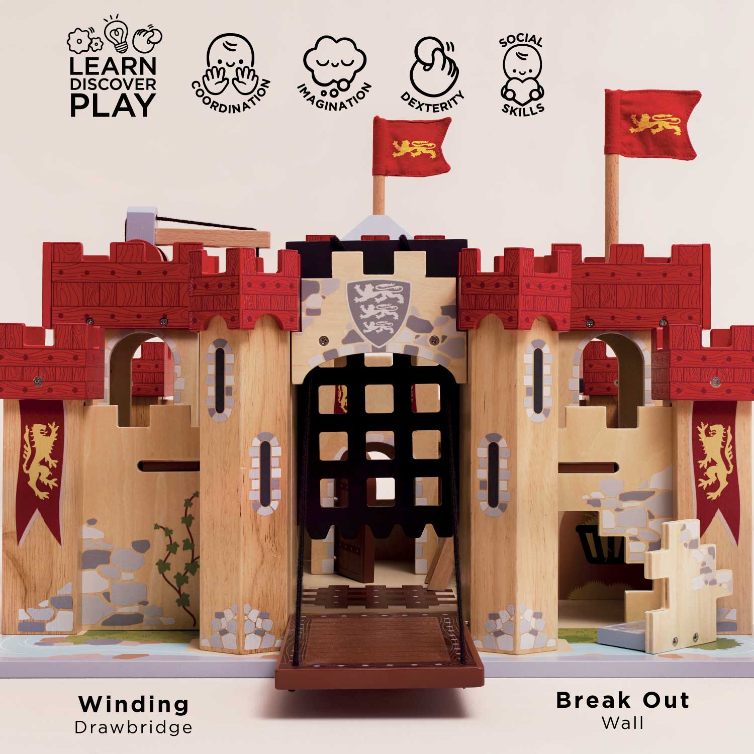 Lionheart Wooden Castle - Toby Tiger