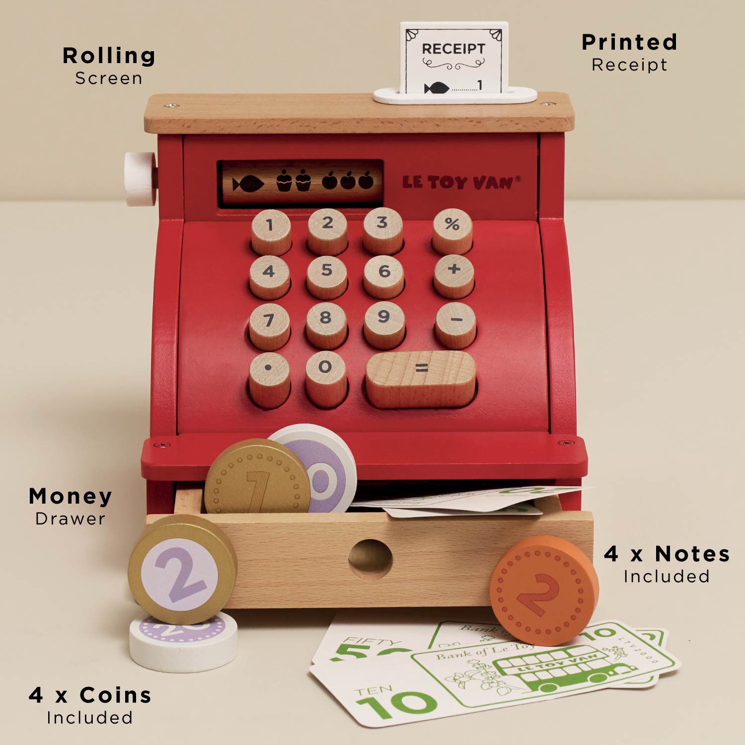 Shop Till - Cash Register & Money - Toby Tiger UK
