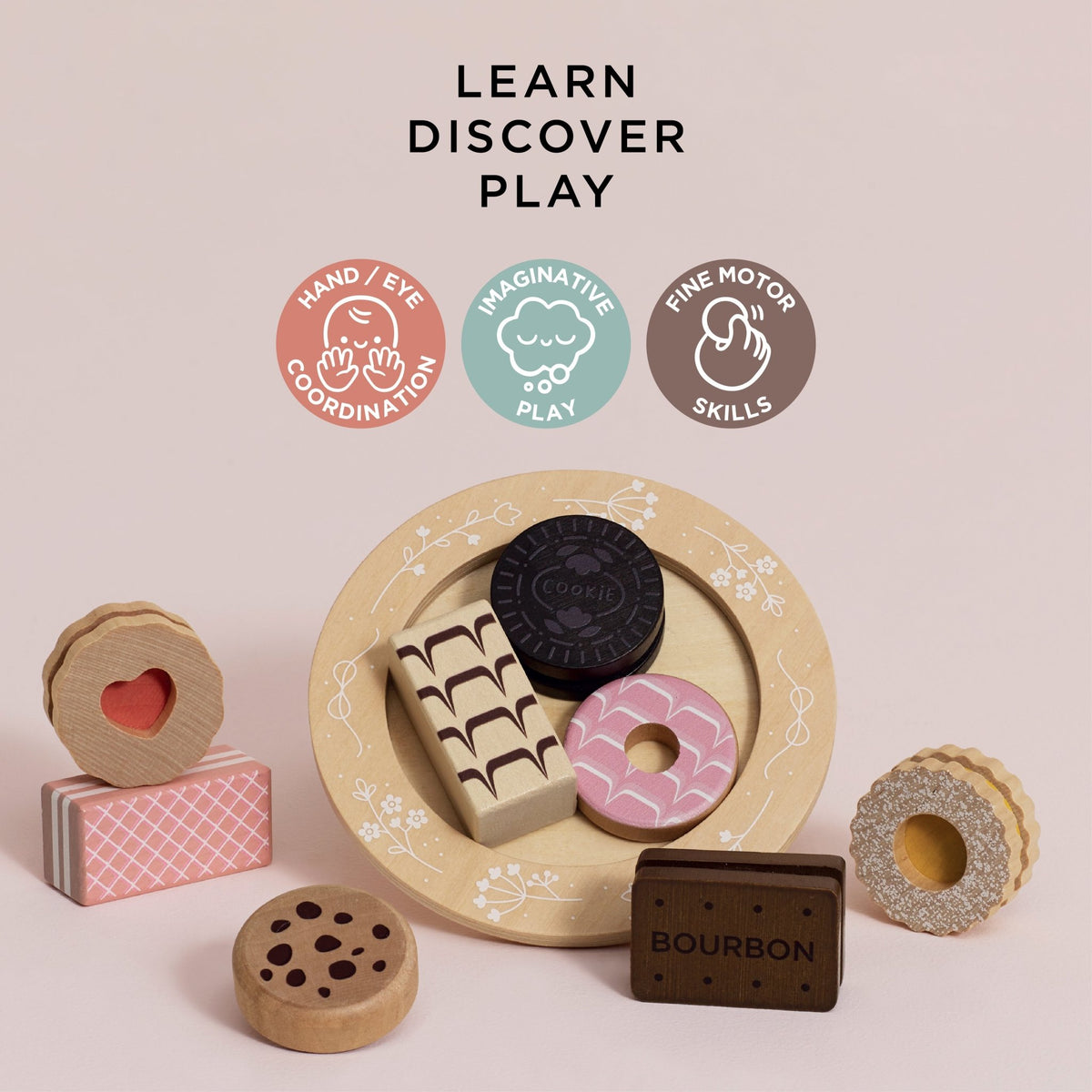 Biscuit & Cookie Set - Wooden Toy - Toby Tiger UK