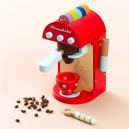 Wooden Toy Coffee Machine & Pods - Toby Tiger UK
