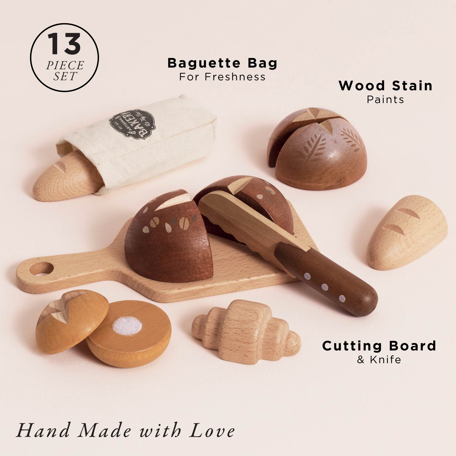 Artisan Bread and Knife Set - Toby Tiger UK
