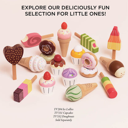 Wooden Ice Cream Stand & Toppings - Toby Tiger UK