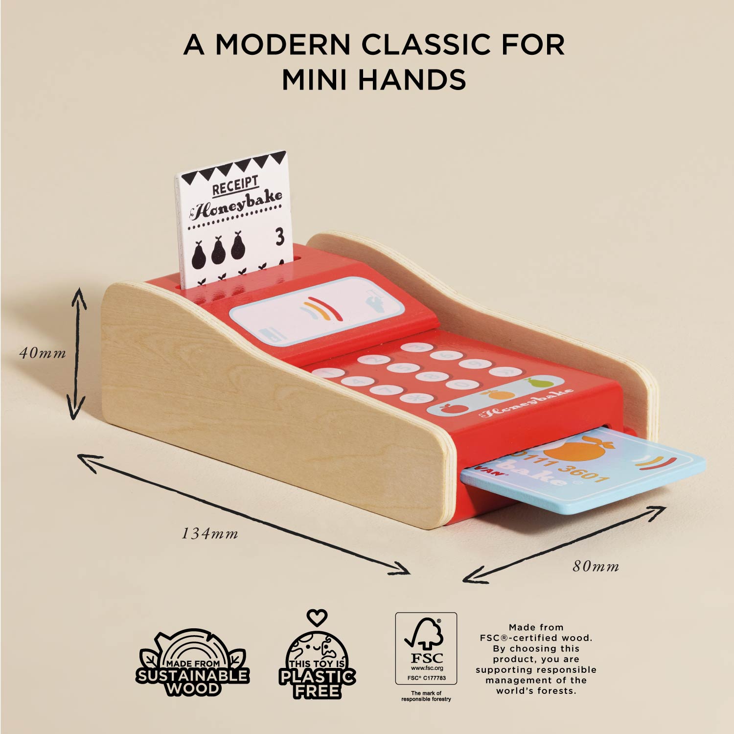 Wooden Shop Card Machine - Toby Tiger UK
