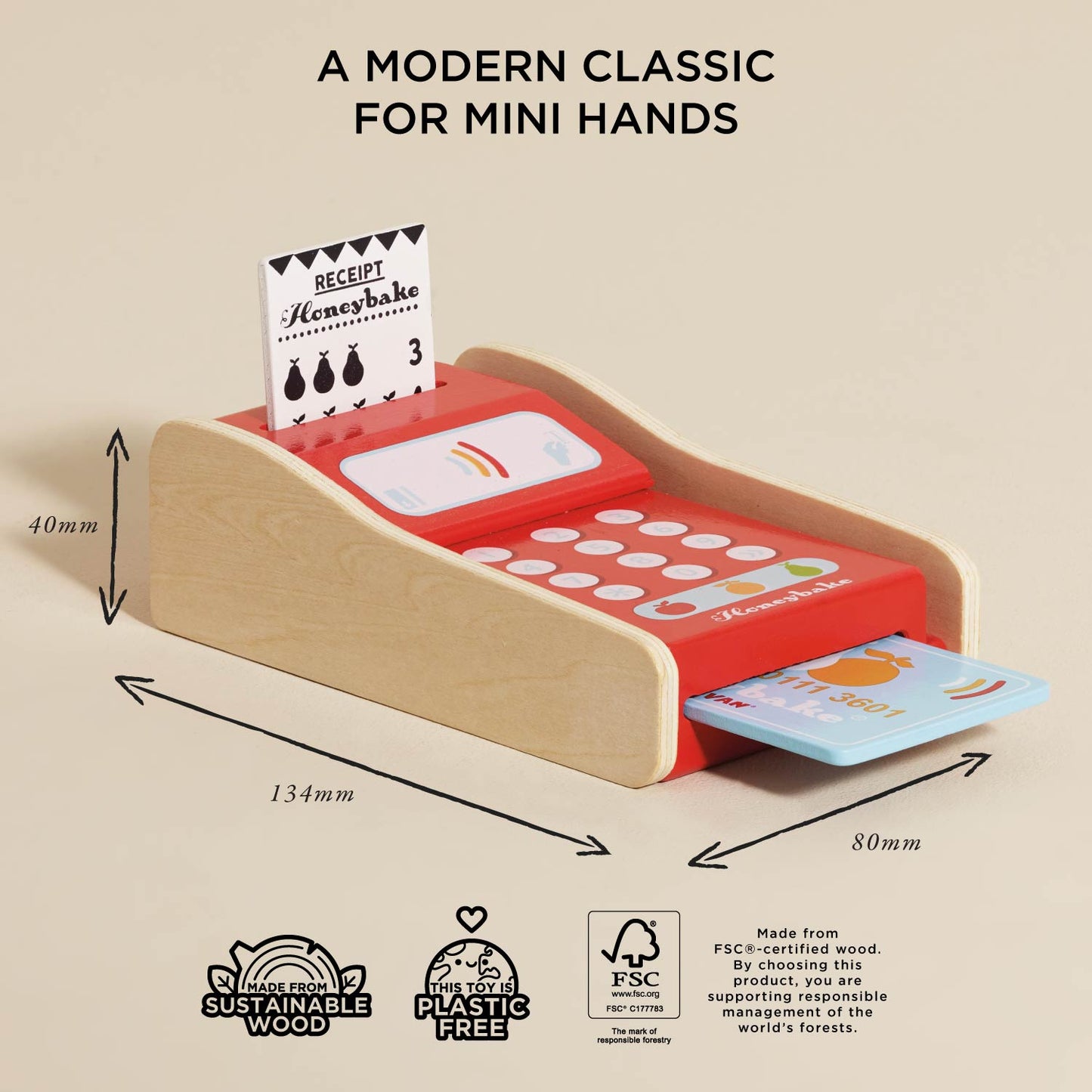 Wooden Shop Card Machine - Toby Tiger UK