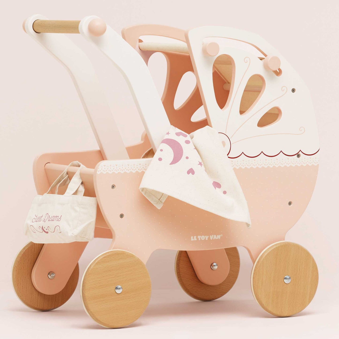 Retro Wooden Doll Pram - Toby Tiger