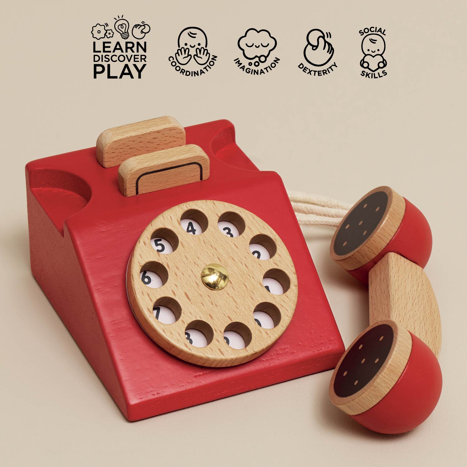 Vintage Wooden Phone - Toby Tiger UK