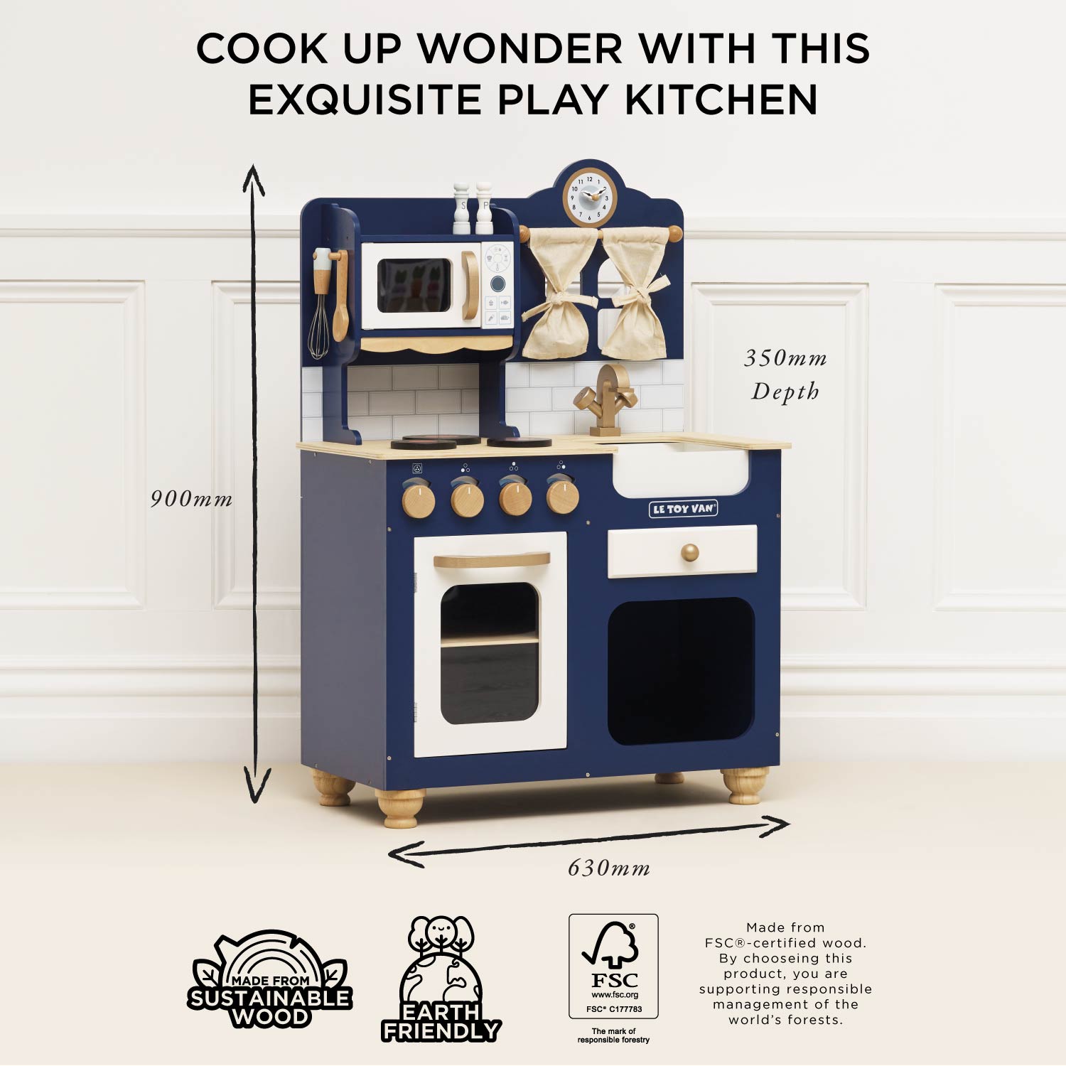 Oxford Wooden Play Kitchen - Toby Tiger