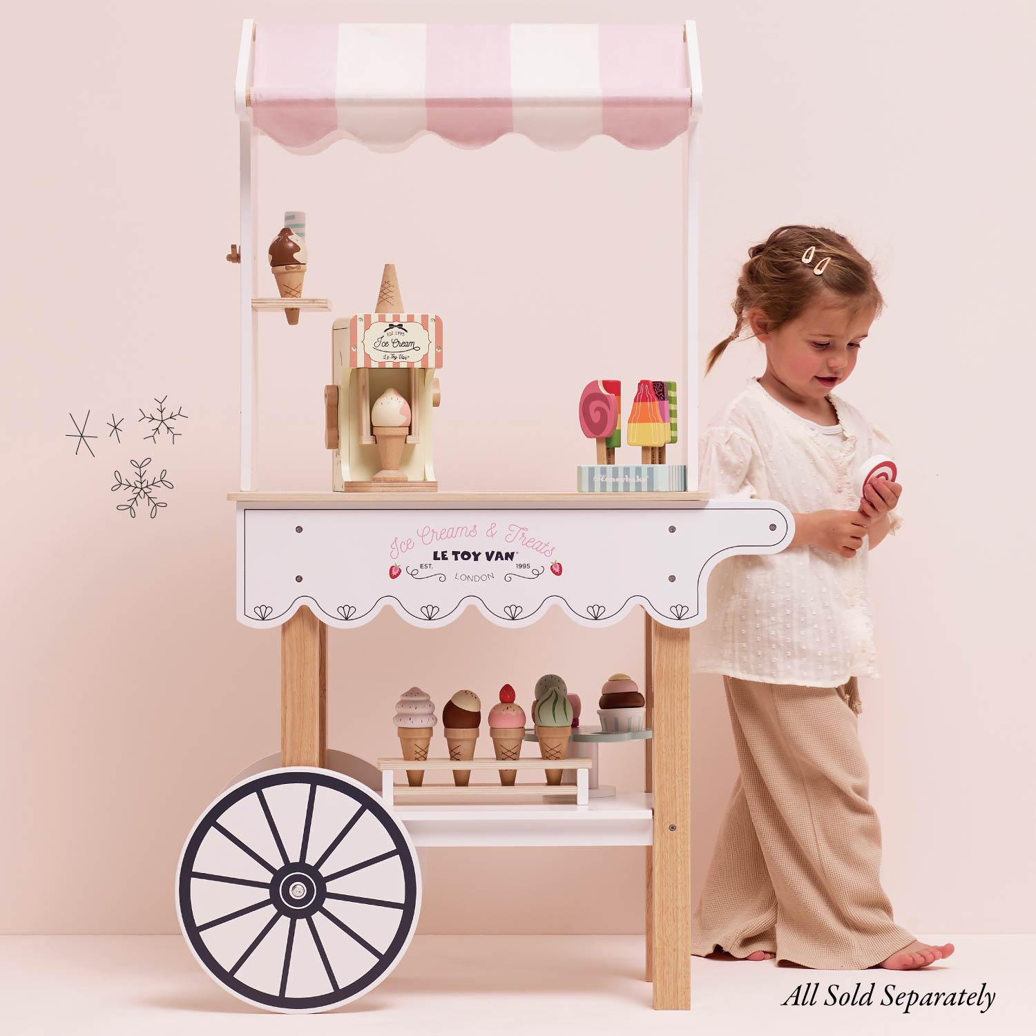 Wooden Ice Cream Cones Set - Toby Tiger UK