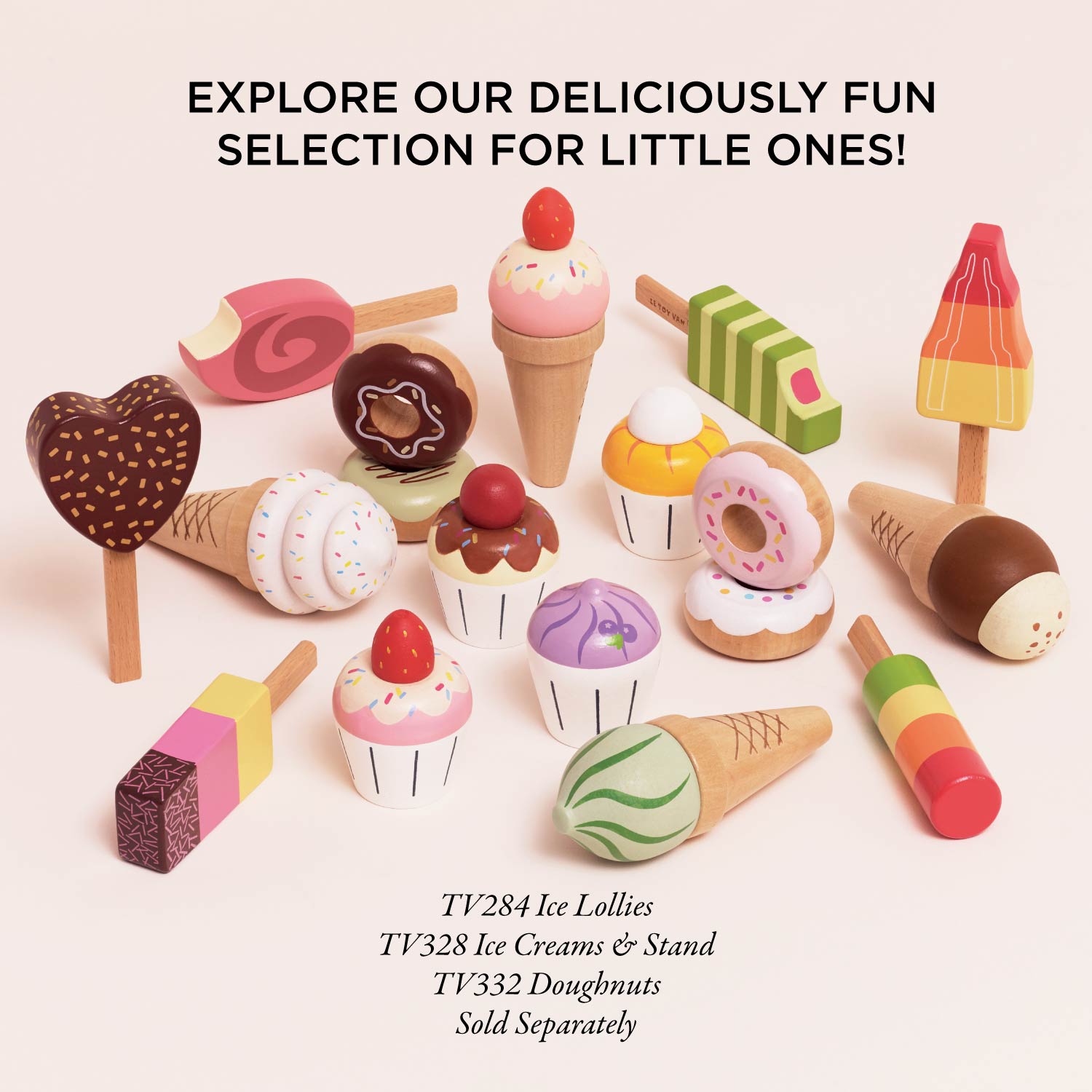 Wooden Cupcake Play Food Set - Toby Tiger UK