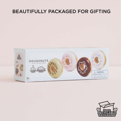 Wooden Doughnut Play Food Set - Toby Tiger UK