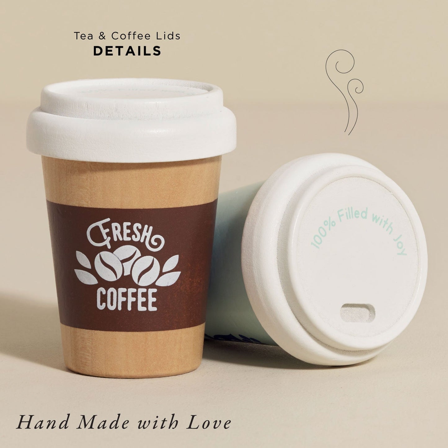 Tea & Coffee Reuseable Eco Cups - Toby Tiger UK