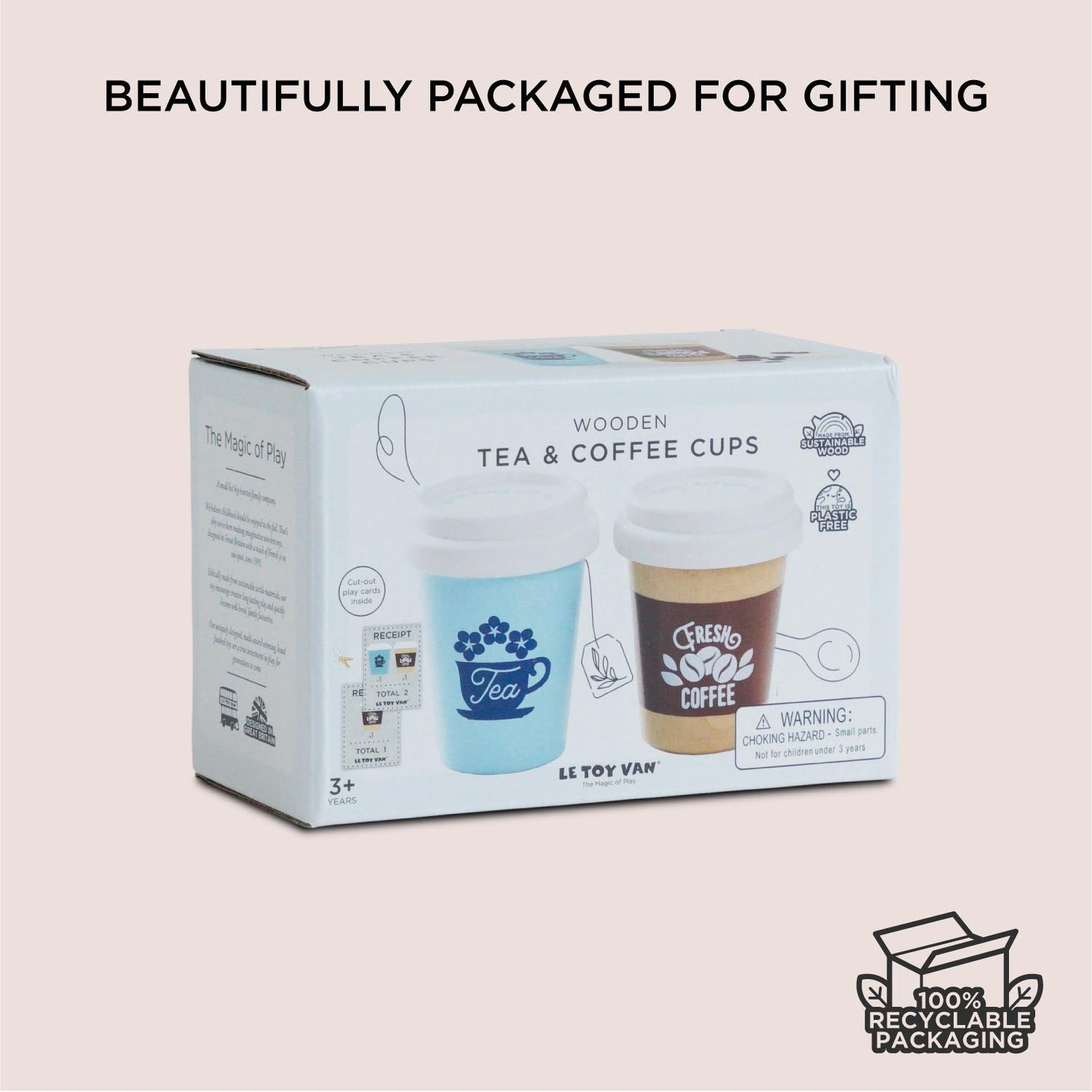 Tea & Coffee Reuseable Eco Cups - Toby Tiger UK