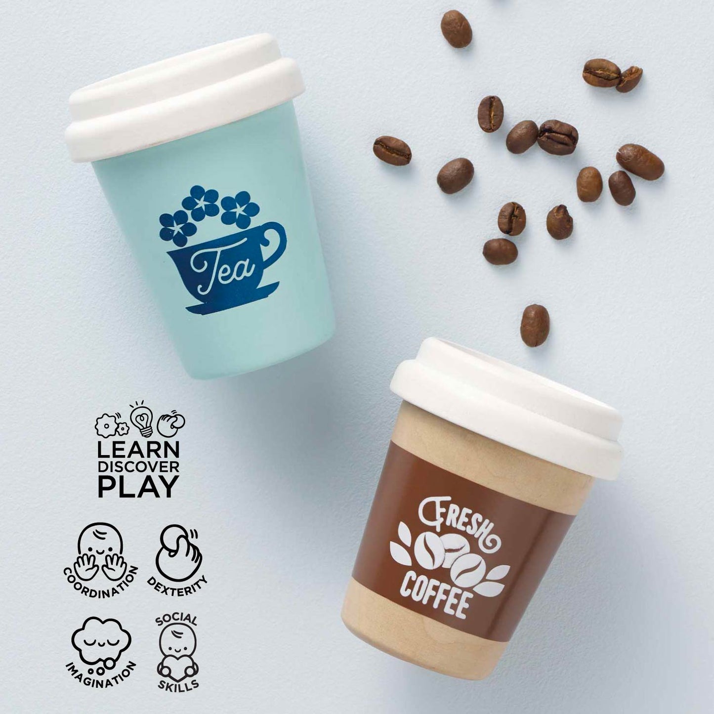 Tea & Coffee Reuseable Eco Cups - Toby Tiger UK