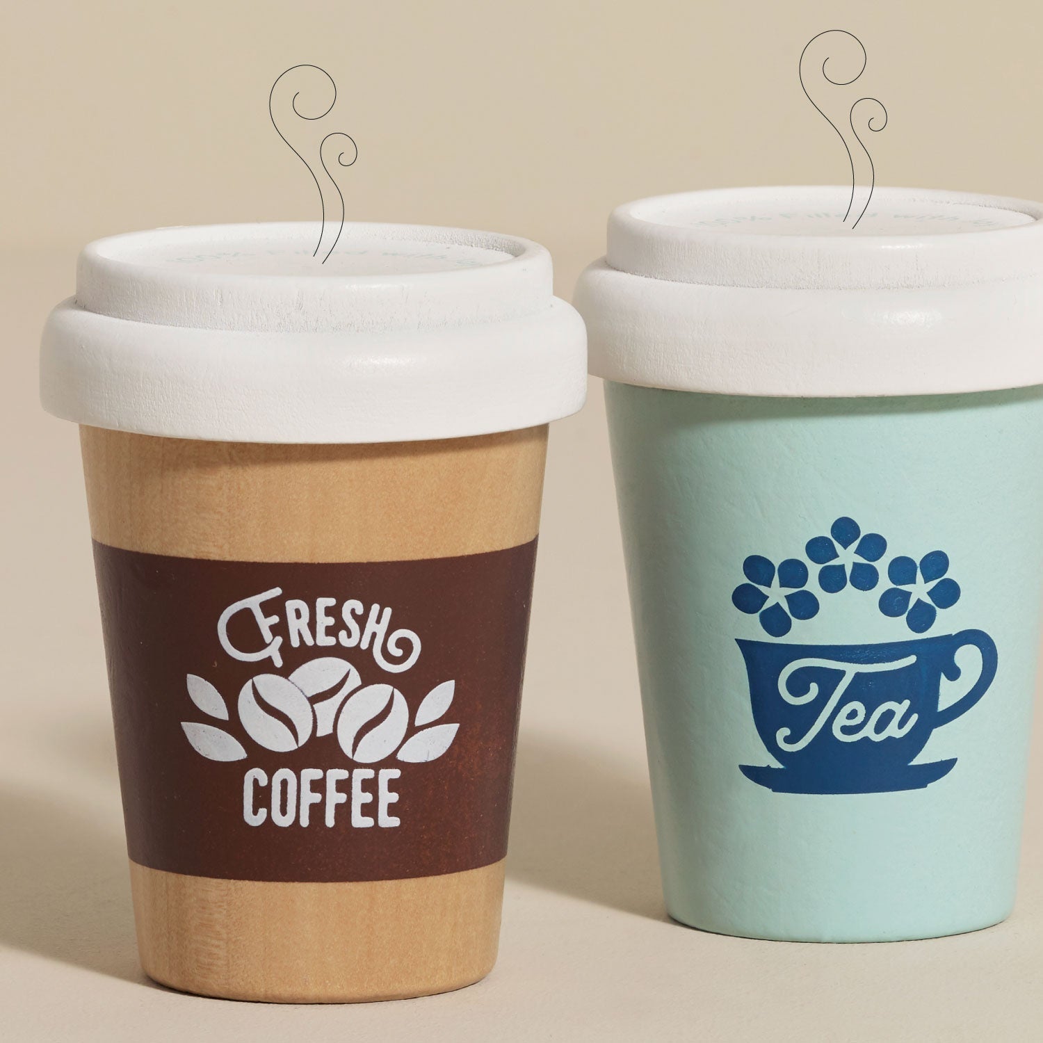 Tea & Coffee Reuseable Eco Cups - Toby Tiger UK