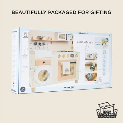 Rattan Family Wooden Play Kitchen - Toby Tiger