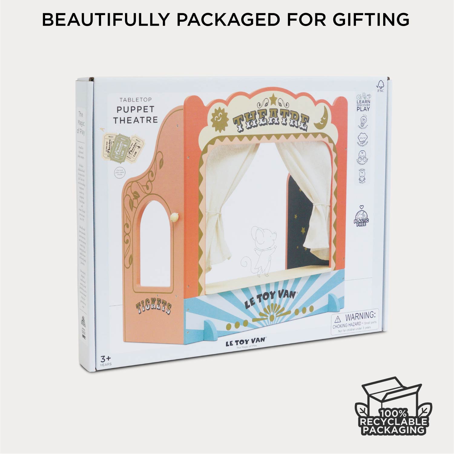 Tabletop Puppet Wooden Theatre - Toby Tiger UK