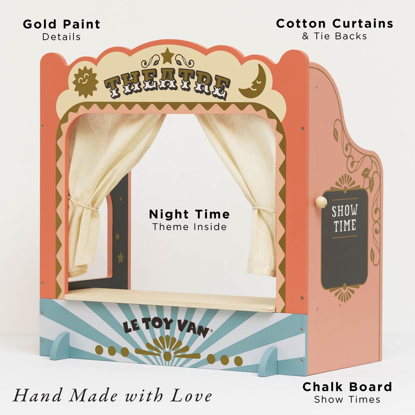 Tabletop Puppet Wooden Theatre - Toby Tiger UK