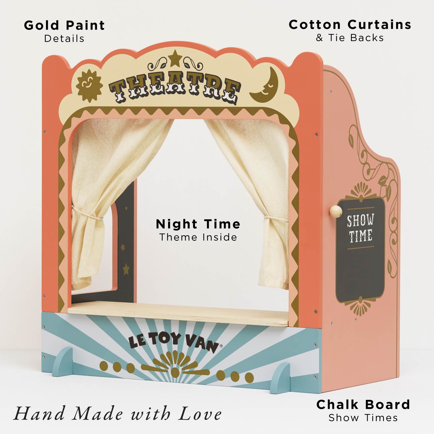 Tabletop Puppet Wooden Theatre - Toby Tiger UK