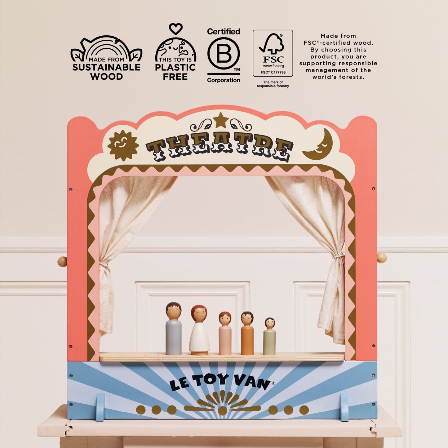 Tabletop Puppet Wooden Theatre - Toby Tiger UK