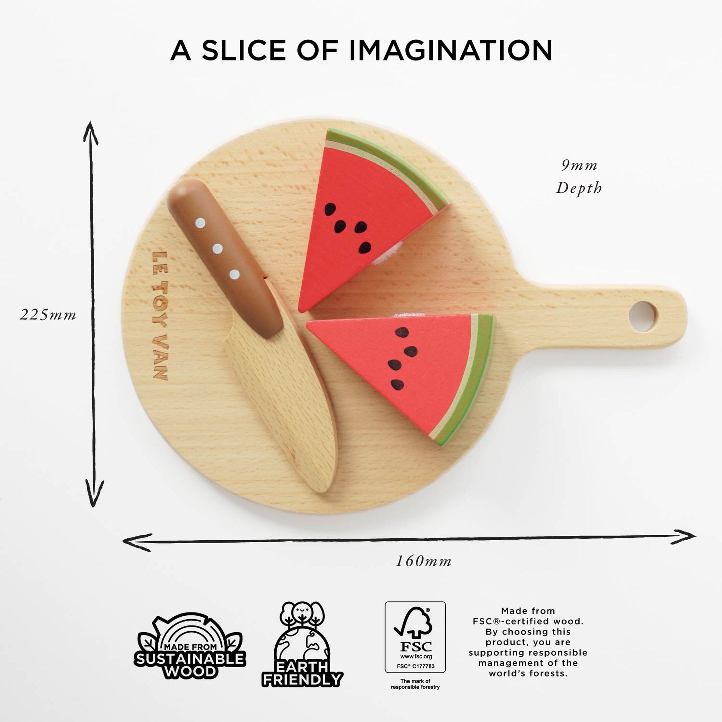 Wooden Chopping Board & Sliceable Play Food - Toby Tiger UK