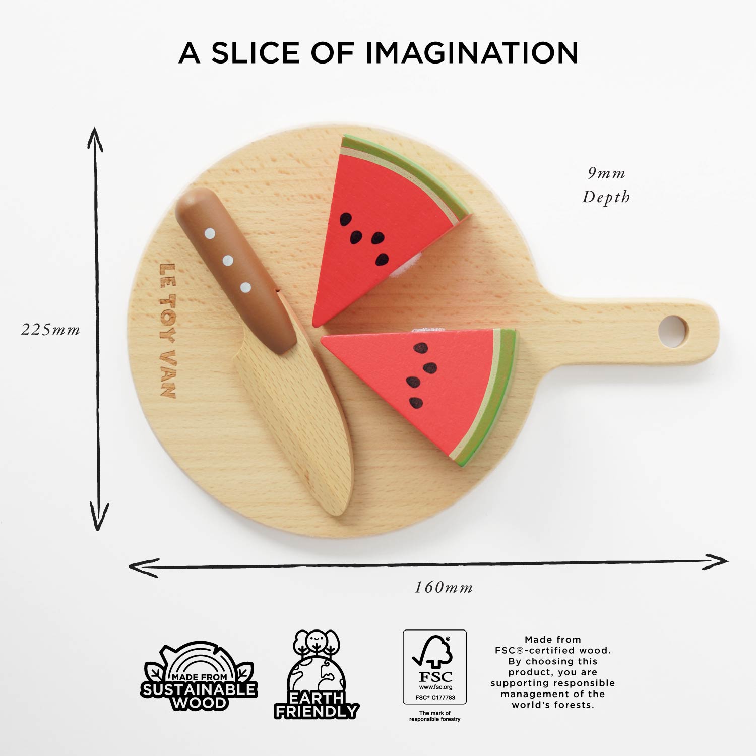 Wooden Chopping Board & Sliceable Play Food - Toby Tiger UK