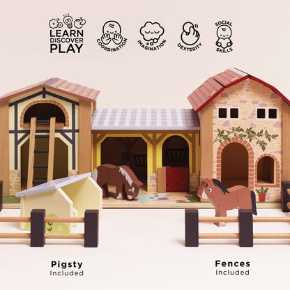 Wooden Farmyard Stables - Toby Tiger