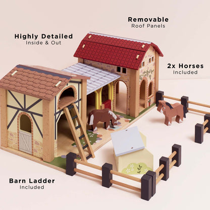 Wooden Farmyard Stables - Toby Tiger
