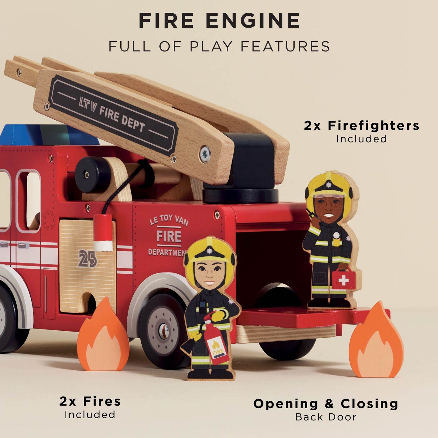 Toy Fire Engine & Characters - Toby Tiger UK