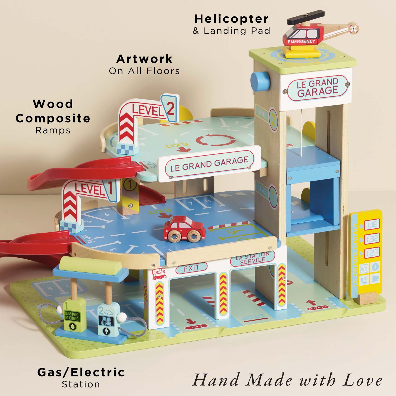 Le Grand Wooden Garage - Toby Tiger UK