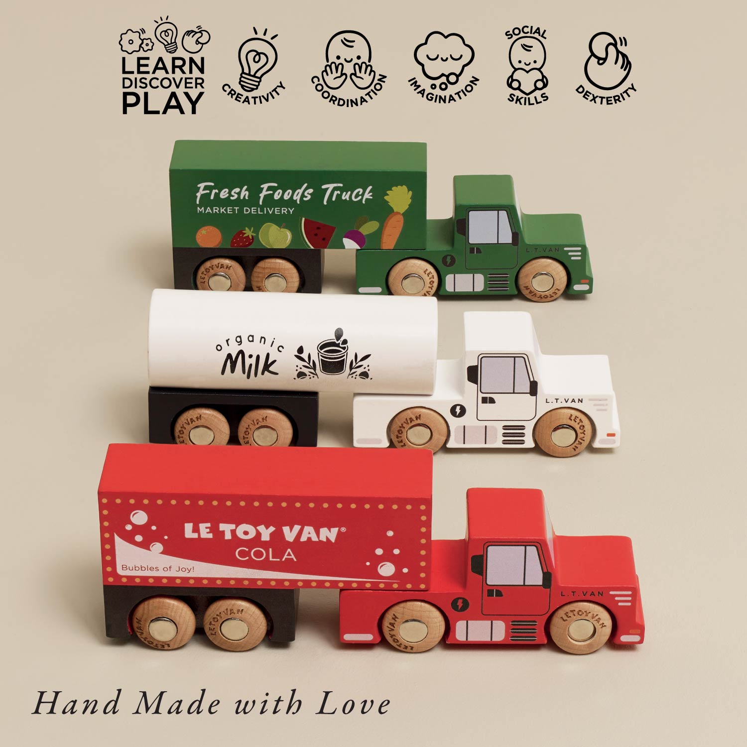Wooden Trailer Truck Set - Toby Tiger UK