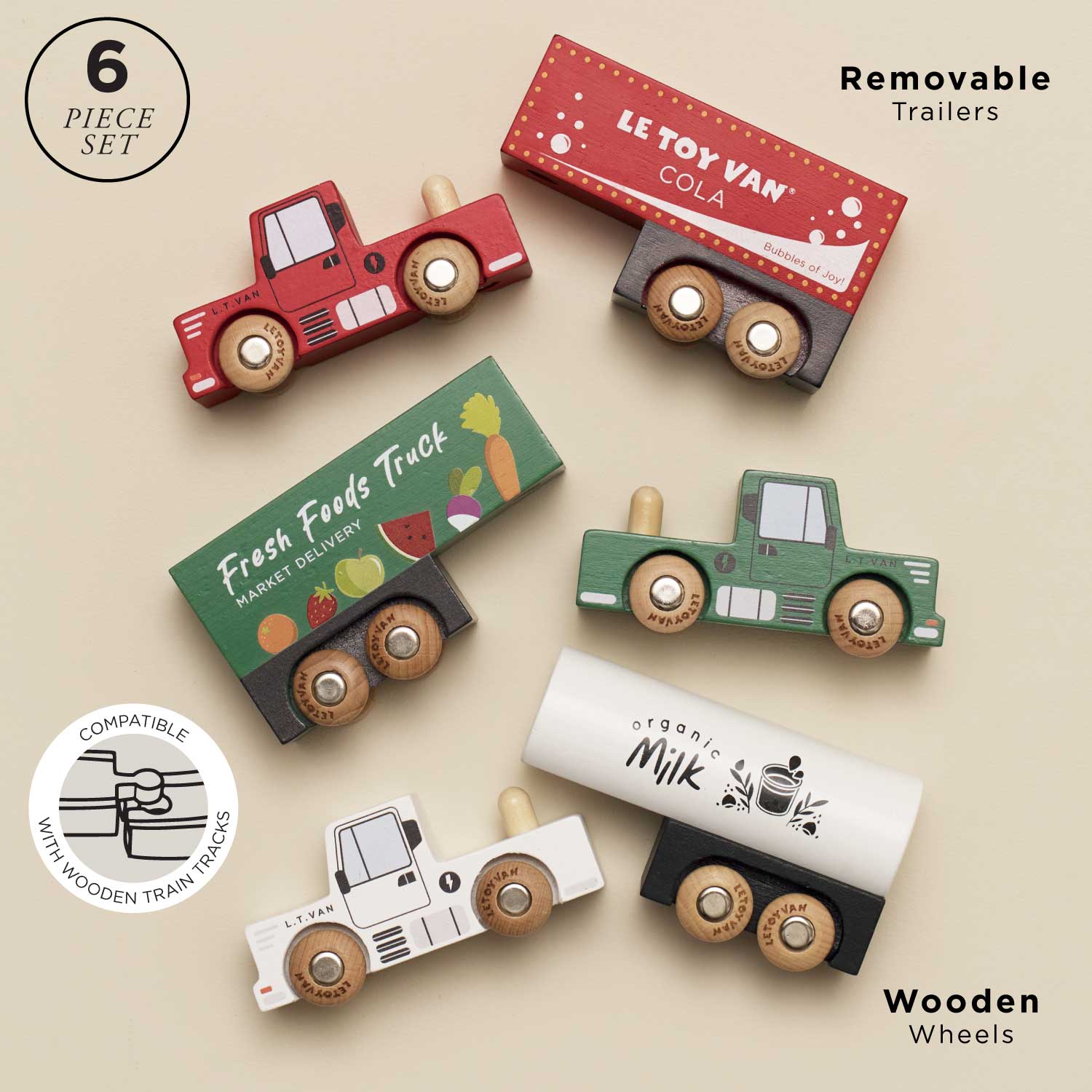 Wooden Trailer Truck Set - Toby Tiger UK
