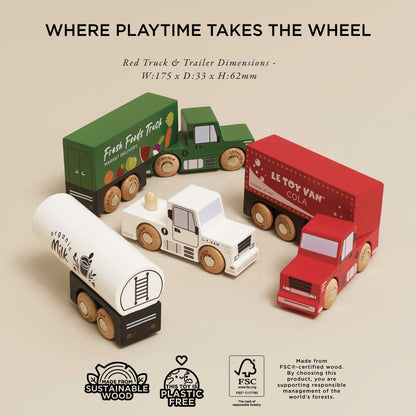 Wooden Trailer Truck Set - Toby Tiger UK