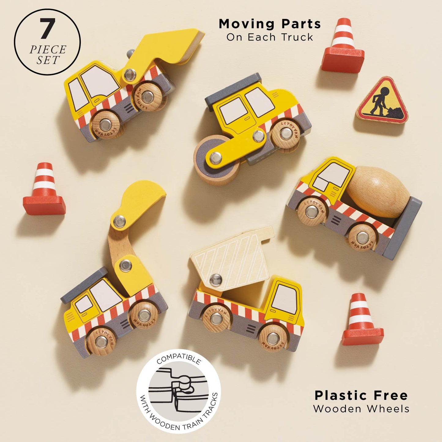 Construction Toy Cars, Trucks & Diggers Gift Set - Toby Tiger UK