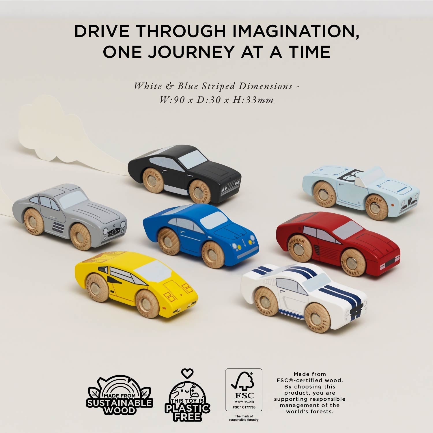 Classic Wooden Sports Car Gift Set - Toby Tiger UK