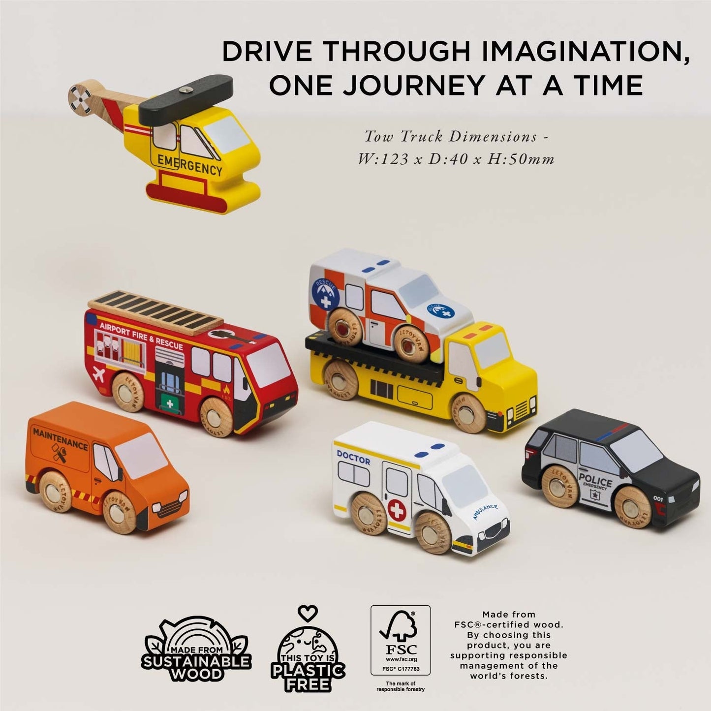 Emergency Helicopter & Rescue Car Gift Set - Toby Tiger UK