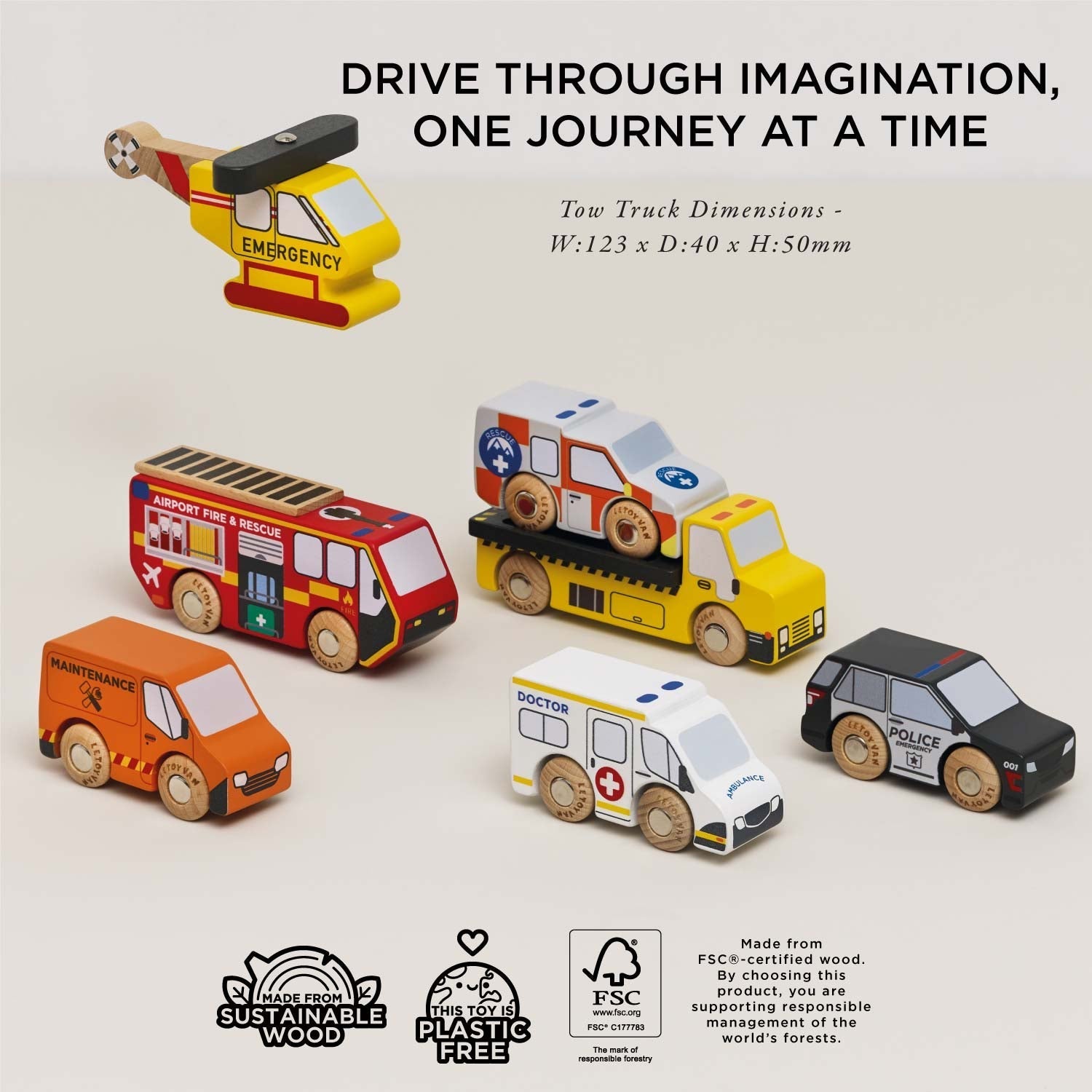 Emergency Helicopter & Rescue Car Gift Set - Toby Tiger UK
