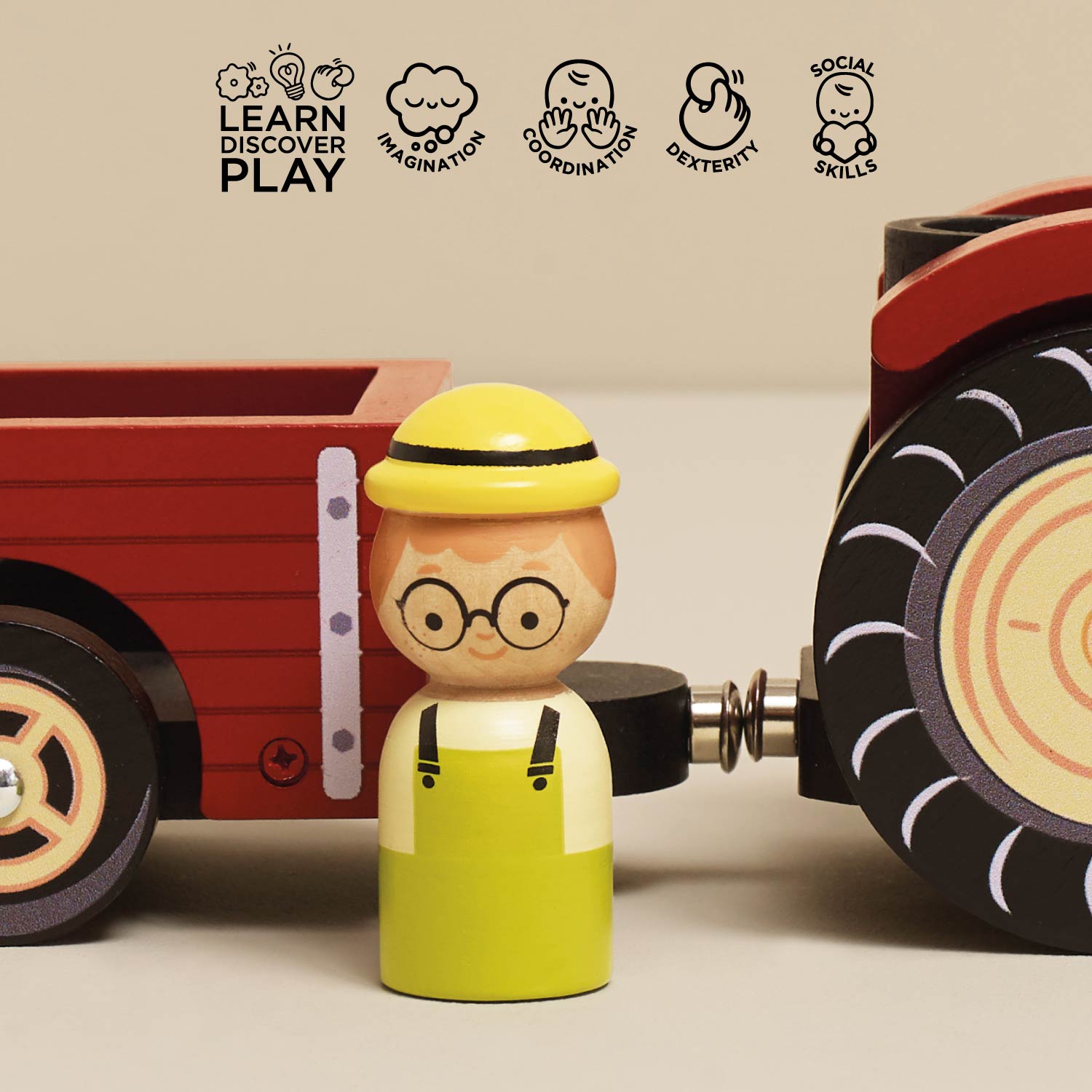 Farmyard Tractor & Trailer - Toby Tiger UK
