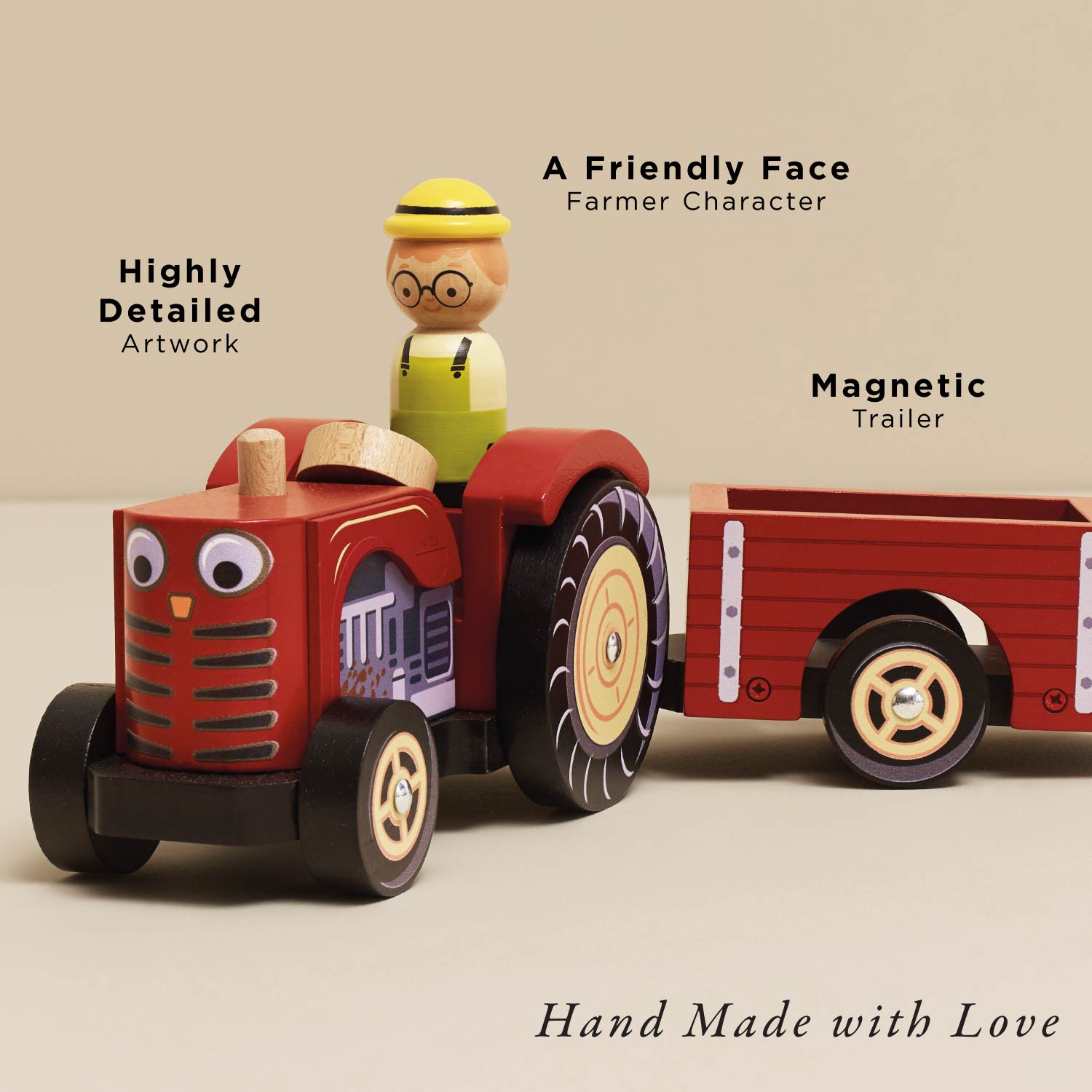 Farmyard Tractor & Trailer - Toby Tiger UK