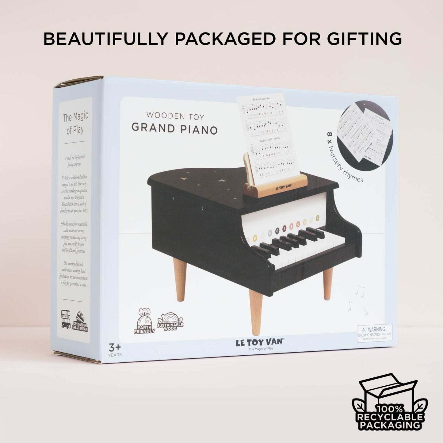 Wooden Grand Piano Toy - Toby Tiger