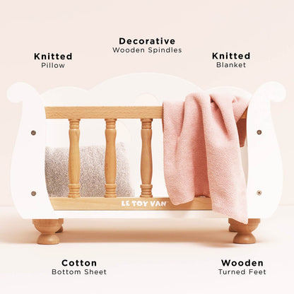 Dolls Wooden Cot - Toby Tiger UK
