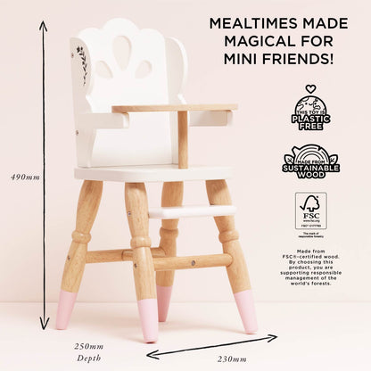 Dolls Wooden High Chair - Toby Tiger