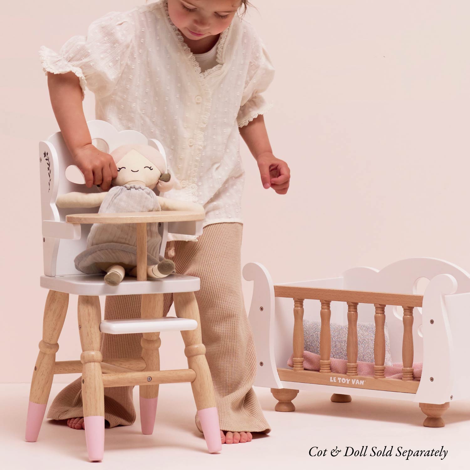 Dolls Wooden High Chair - Toby Tiger