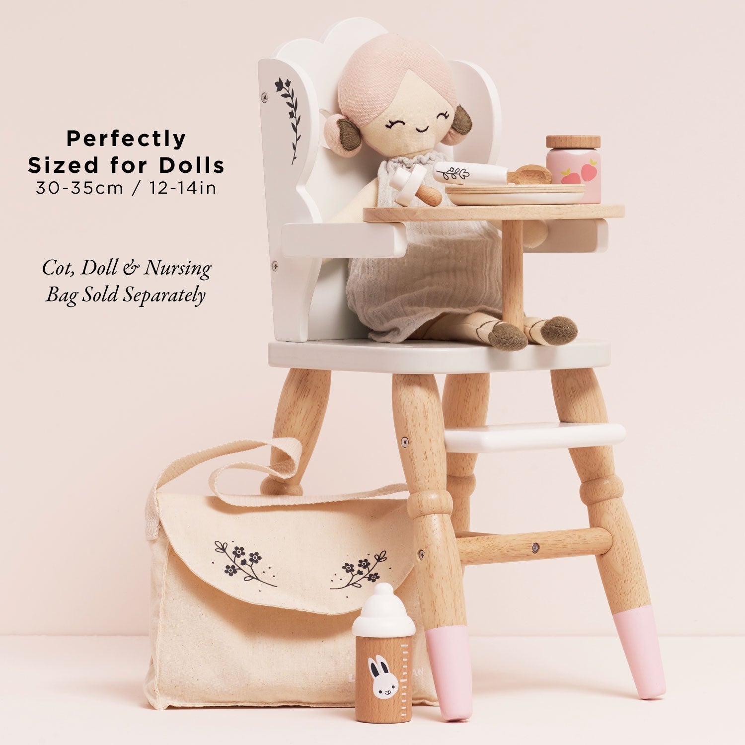 Dolls Wooden High Chair - Toby Tiger