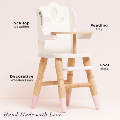 Dolls Wooden High Chair - Toby Tiger