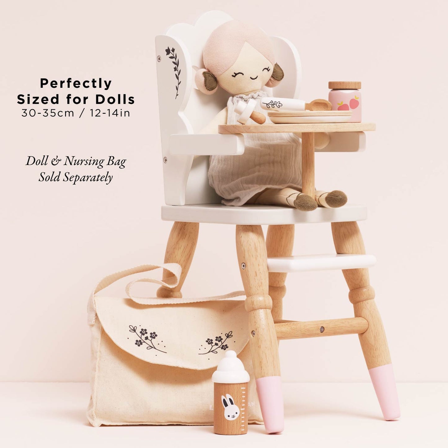 Dolls Wooden High Chair - Toby Tiger UK
