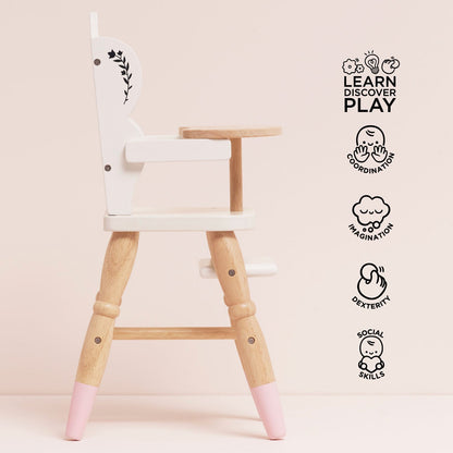 Dolls Wooden High Chair - Toby Tiger