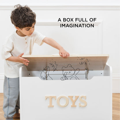 Classic Wooden Toy Chest - Toby Tiger