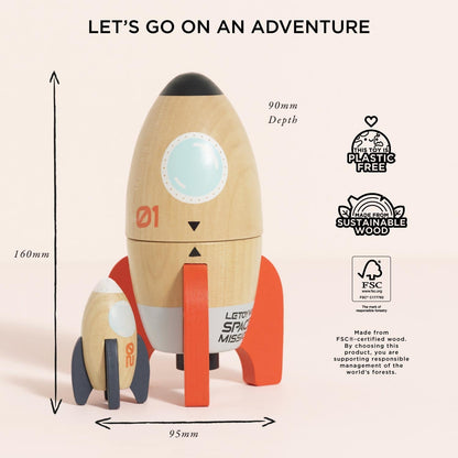 Magnetic Space Rocket Duo - Toby Tiger UK