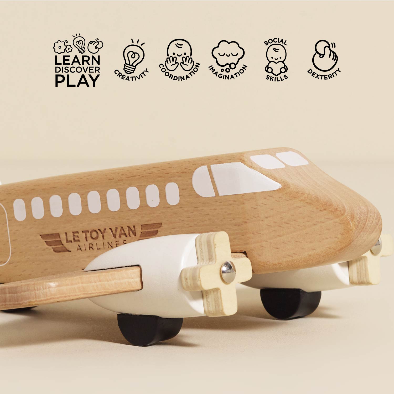 Wooden Toy Plane - Toby Tiger UK