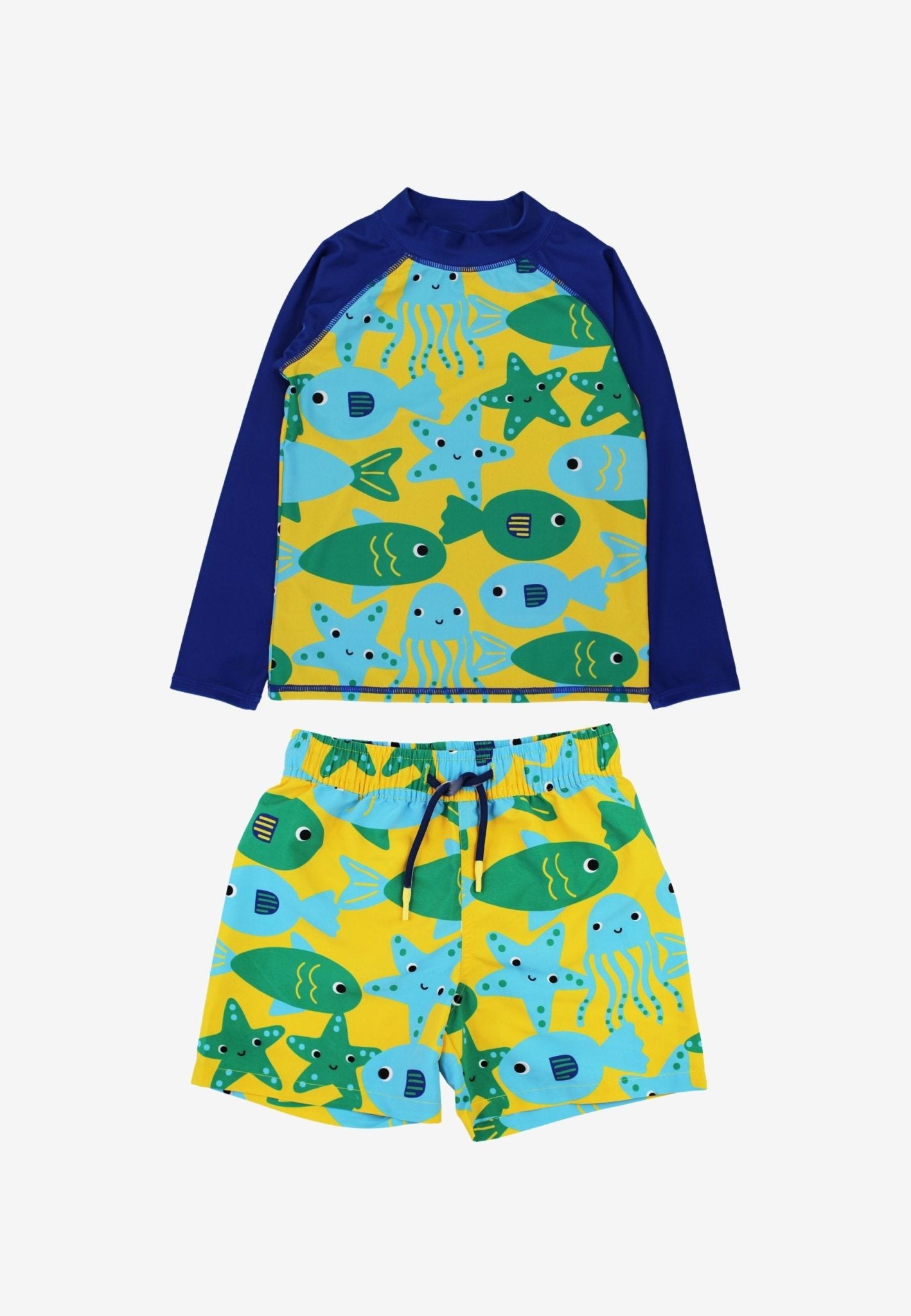Under The Sea Print Rash Vest & Swim Shorts Bundle - Toby Tiger